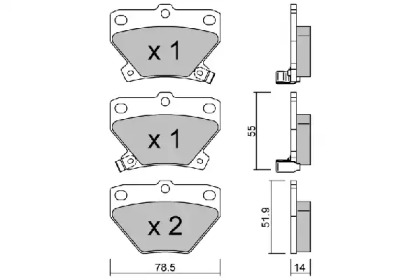 Комплект тормозных колодок AISIN BPTO-2005